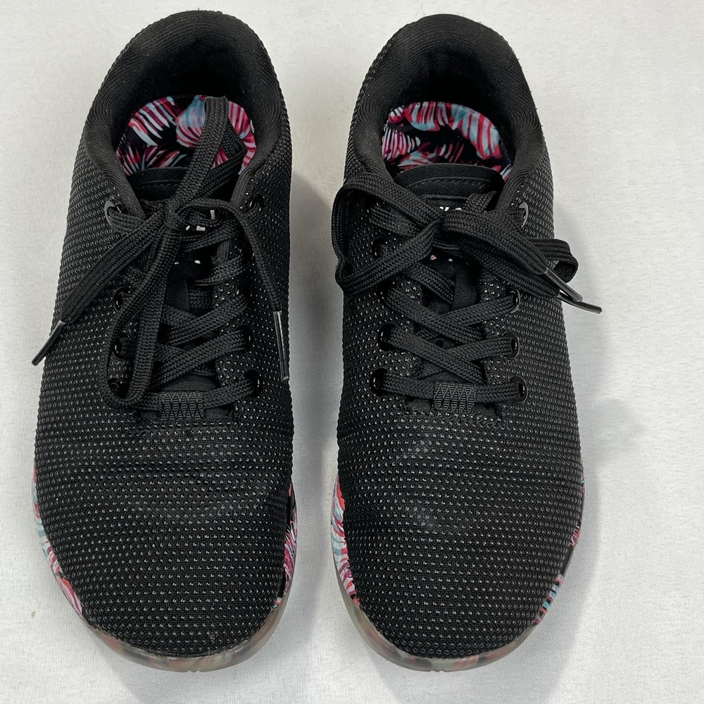 NOBULL Lace Up Athletic Sneaker Shoe Mens Size 5.5 Womens Size 7 Black Multi